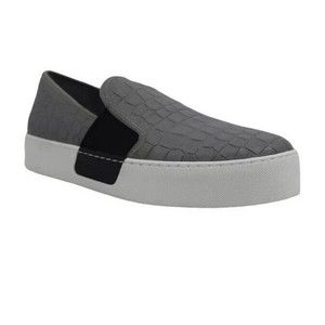 1. State 7 M Eu 37 Waylan Slip On Sneaker Grey Leather Croc Embossed Flats Shoes